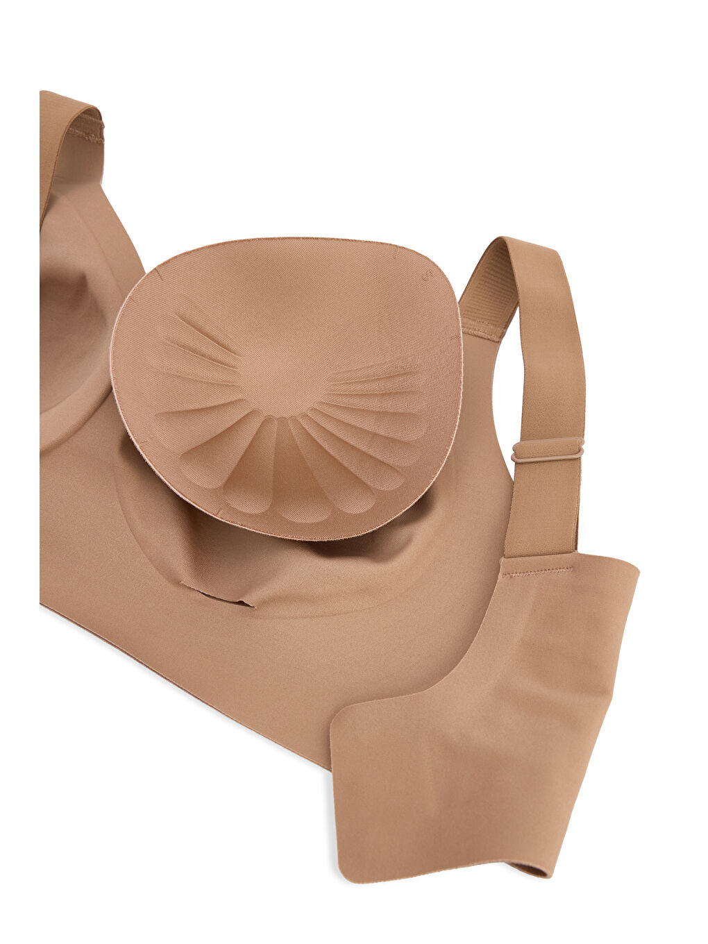 Kahverengi Dikişsiz İz Yapmaz Balensiz Toparlayıcı Çıkarılabilir Pedli Geniş Askılı Konfor Sütyen-3