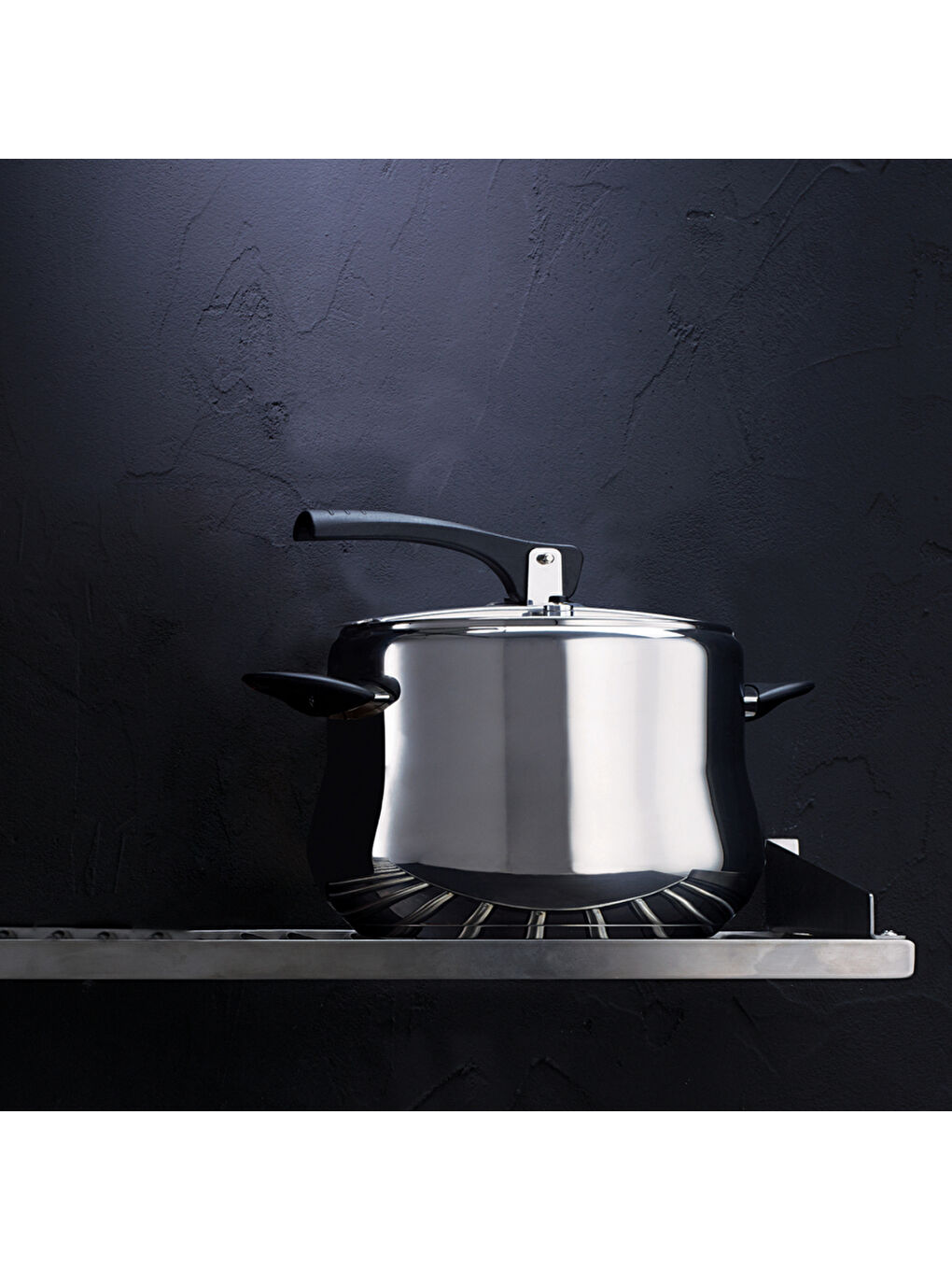 Siyah Burcu Paslanmaz Çelik Düdüklü Tencere 4 Lt-7