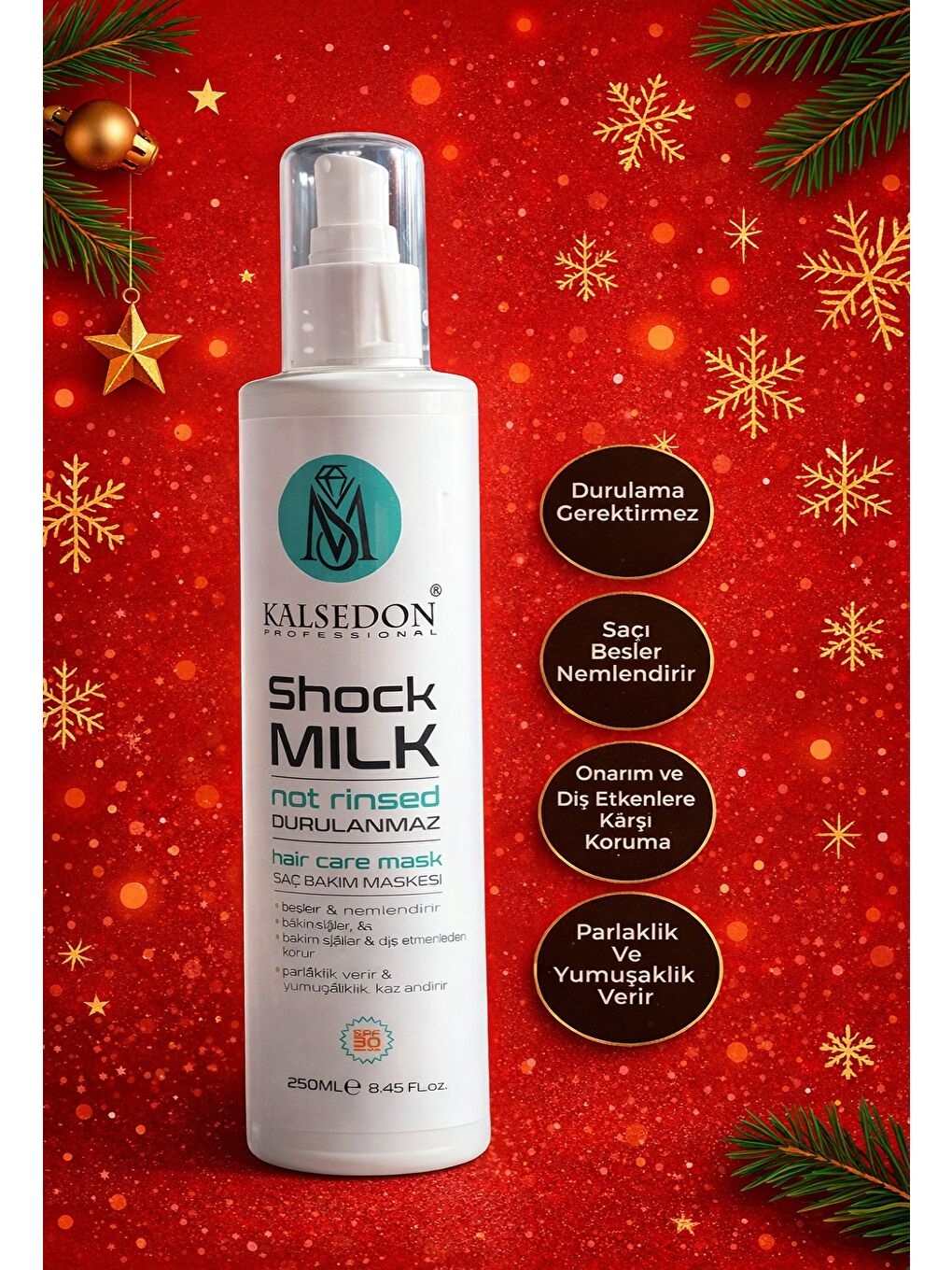 MS Kalsedon Shock Milk Durulamasız Keratin Saç Bakım Maske Sütü 250ml