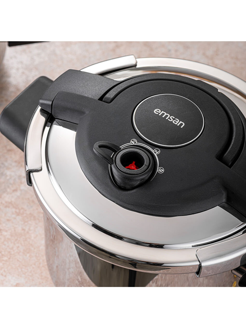 Siyah Arya 4 + 6 Lt Düdüklü Çelik Tencere-8