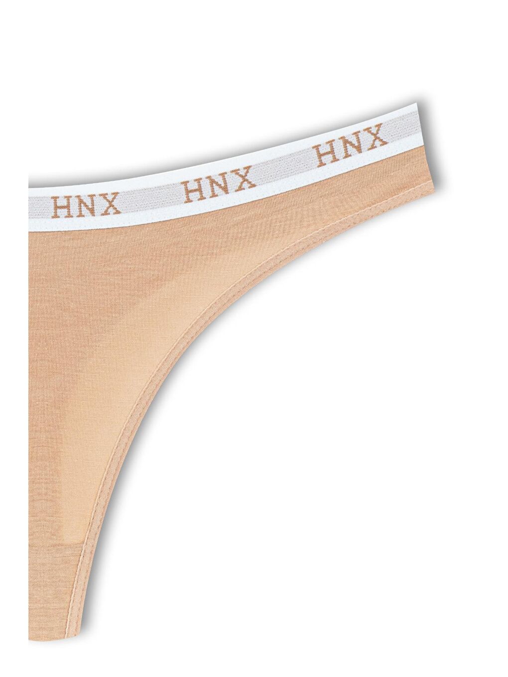 Kahverengi Pamuklu Beli Lastikli Basic Kadın Tanga Külot-2