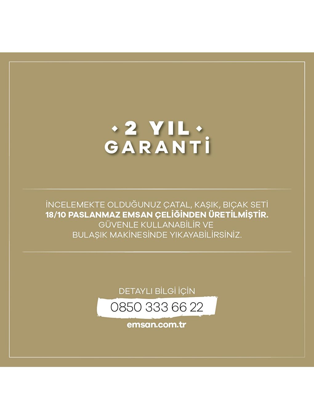 Gri Elegance Duru Gold 84 Parça 12 Kişilik Lüks Kutulu Çatal Kaşık Bıçak Takımı-8