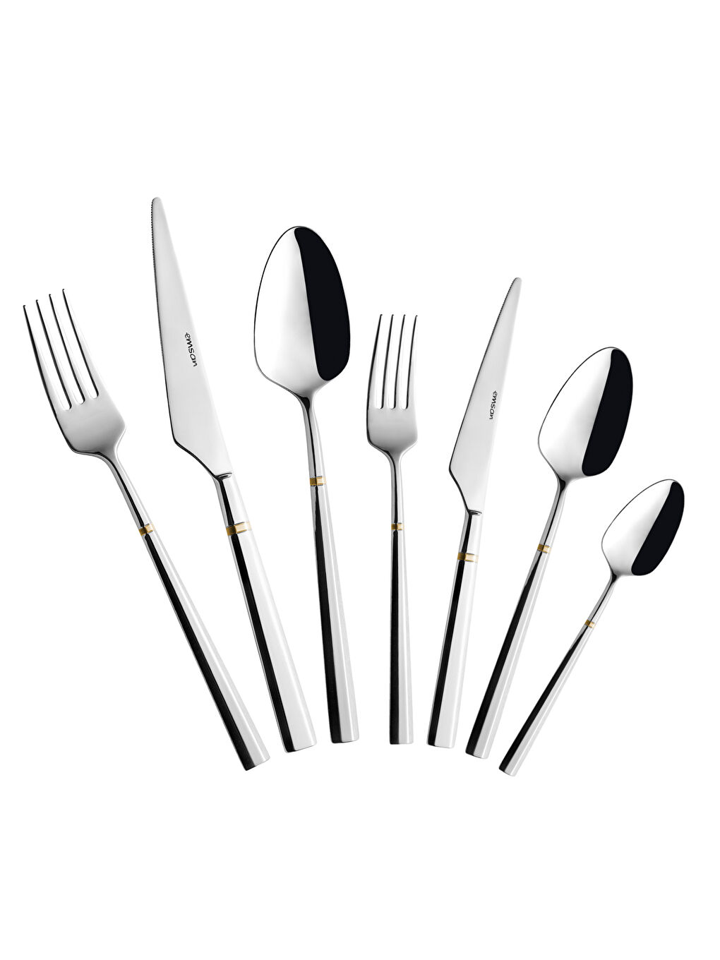 Gri Prime Penta Gold 84 12 Kişilik Parça Çatal Kaşık Bıçak Seti Lüks Kutulu-6