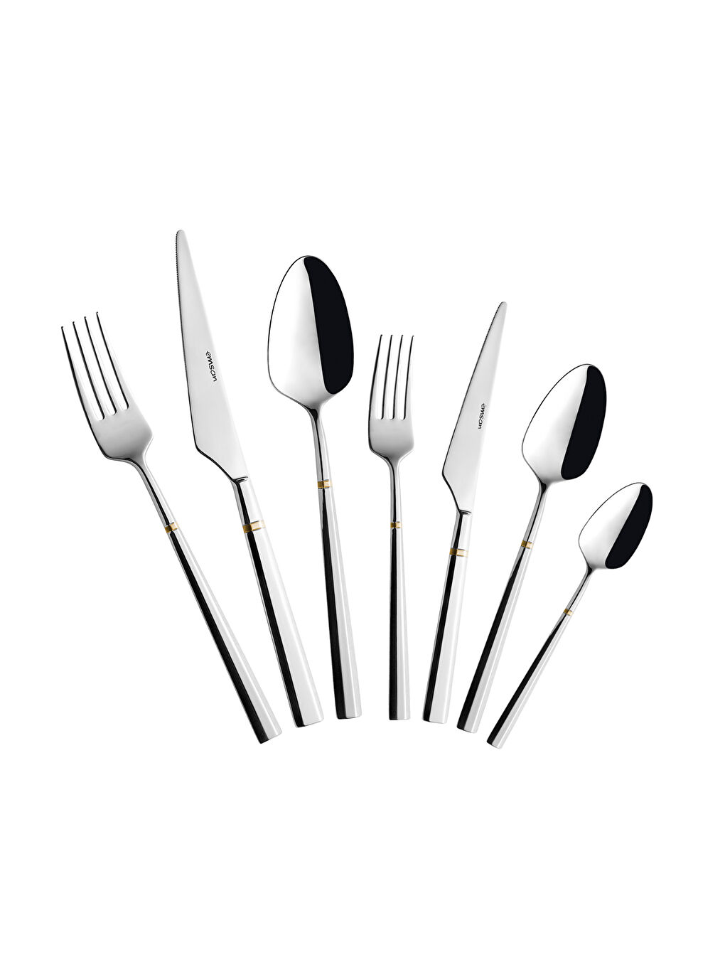 Gri Prime Penta Gold 84 12 Kişilik Parça Çatal Kaşık Bıçak Seti Lüks Kutulu-10