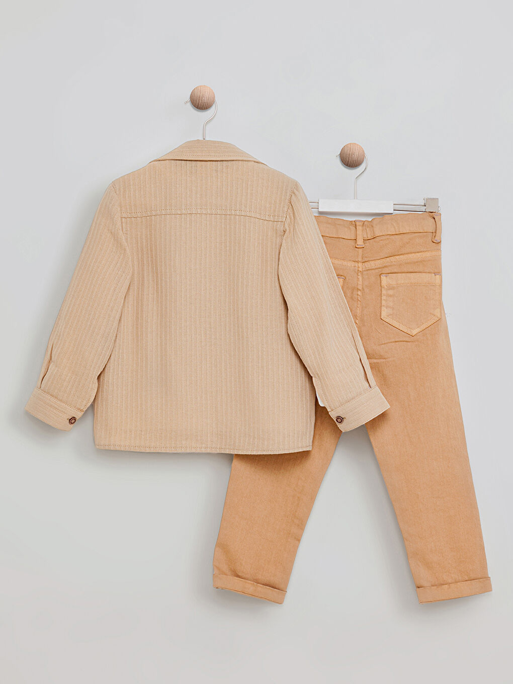 Erkek Çocuk 3'lü Takım 2-5 Yaş Bej-3