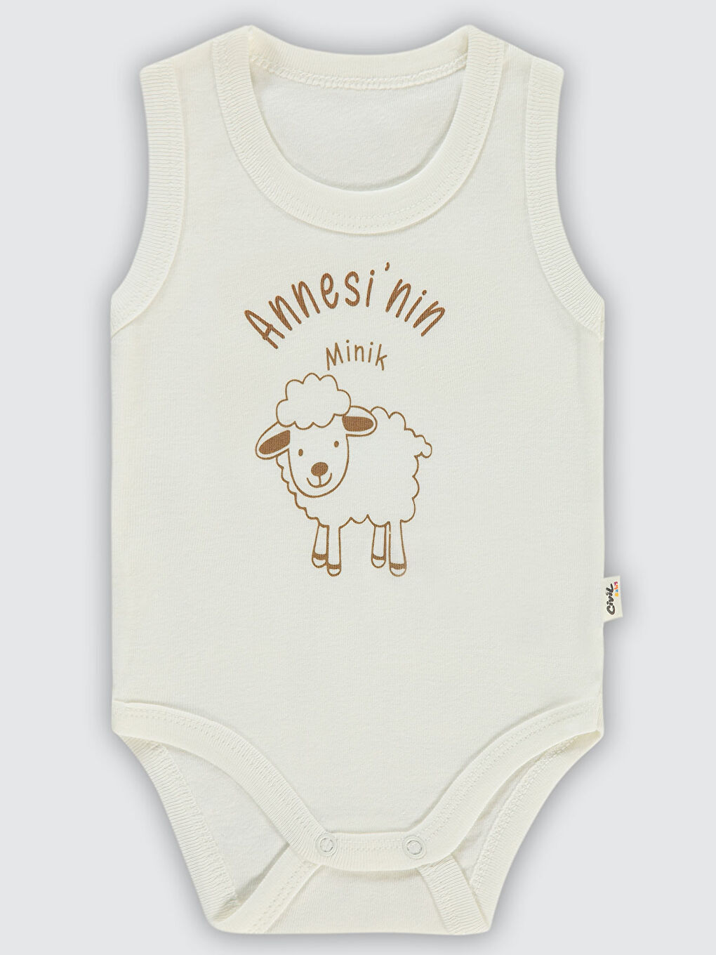 Civil Baby Bebek Çıtçıtlı Badi 1-36 Ay Ekru