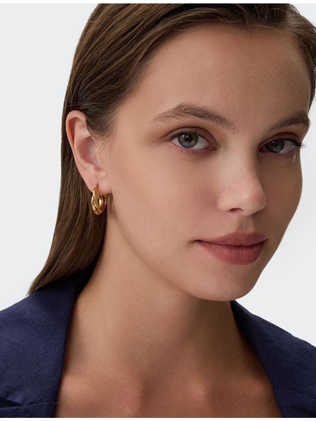 Karışık Renk Detaylı Halka Küpe