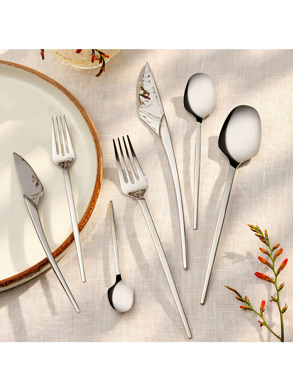 Gri Fair 84 Parça 12 Kişilik Kutulu Çatal Kaşık Bıçak Takımı-6