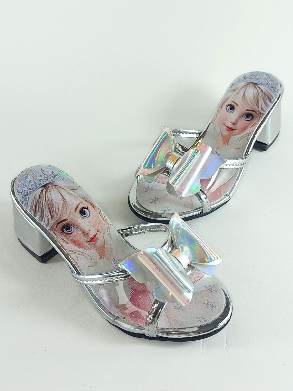 Gri Snow Prenses Kız Çocuk Topuklu Terlik-2