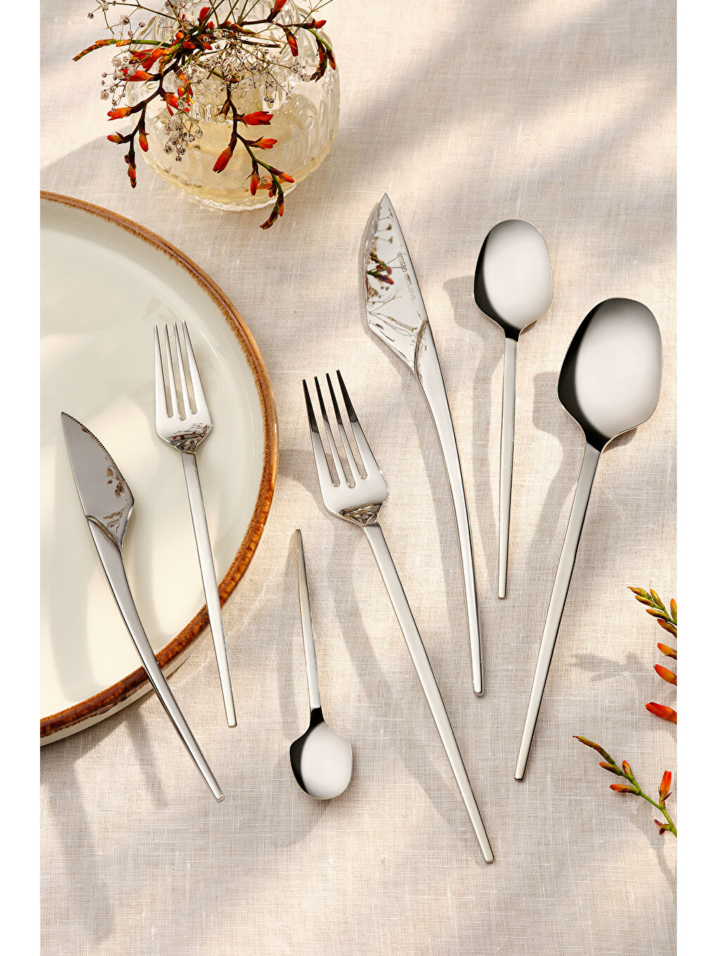 Gri Fair 84 Parça 12 Kişilik Kutulu Çatal Kaşık Bıçak Takımı-7