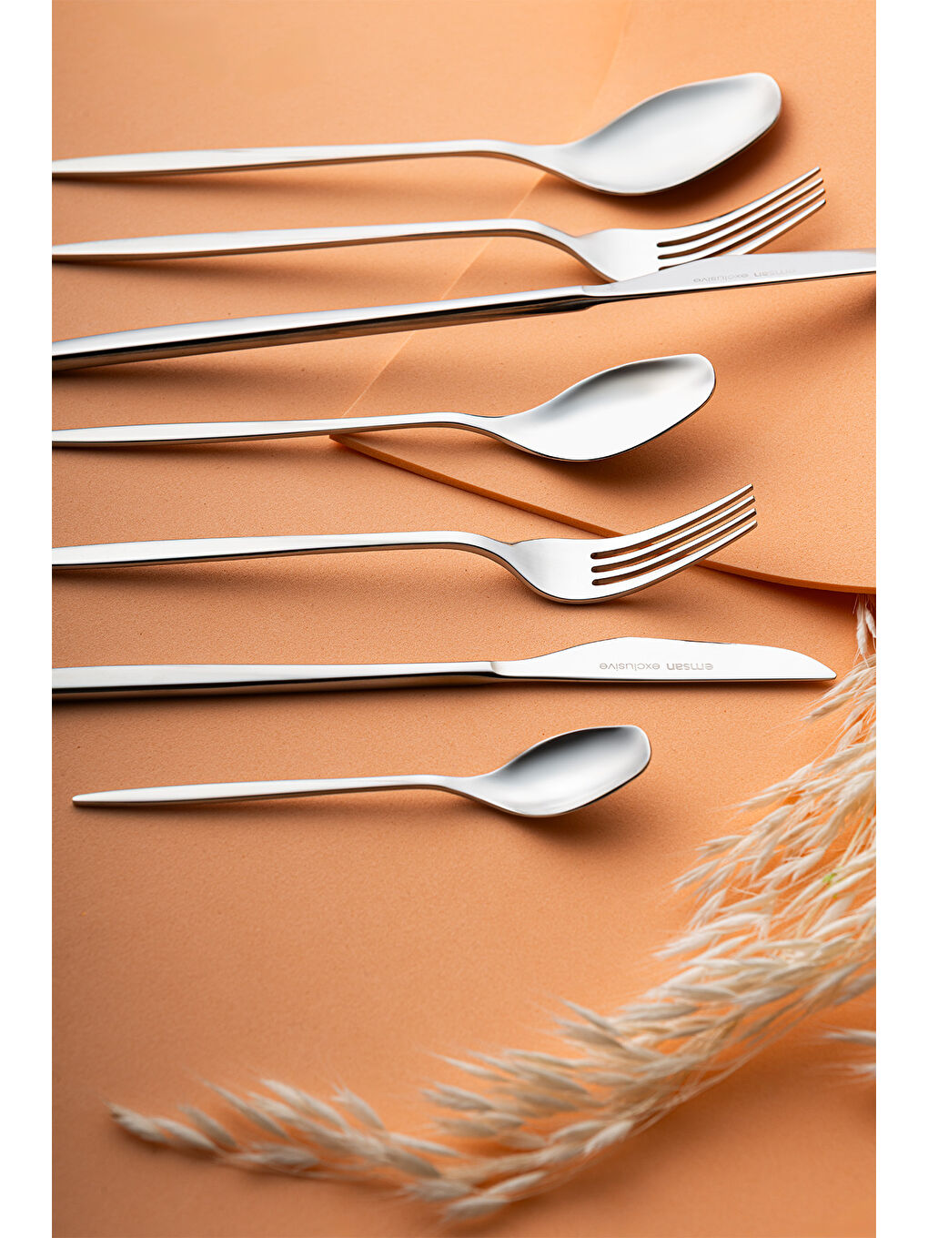 Gri Alisa 84 Parça 12 Kişilik Kutulu Çatal Kaşık Bıçak Takımı-5