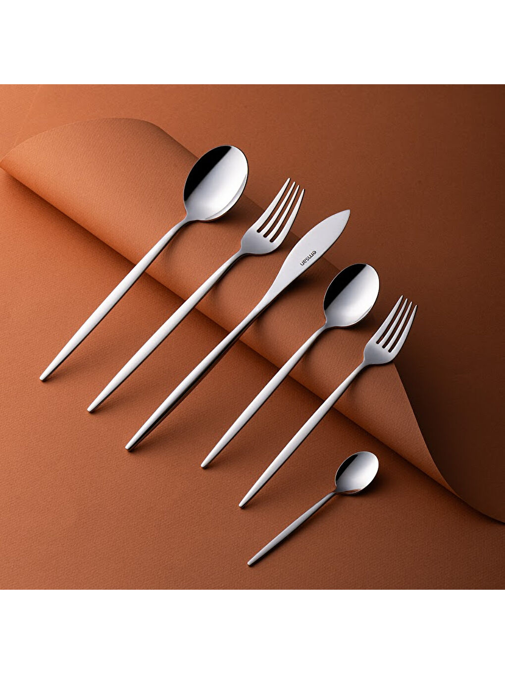 Gri Hera 72 Parça 12 Kişilik Çatal Kaşık Bıçak Takımı Lüks Kutulu-6