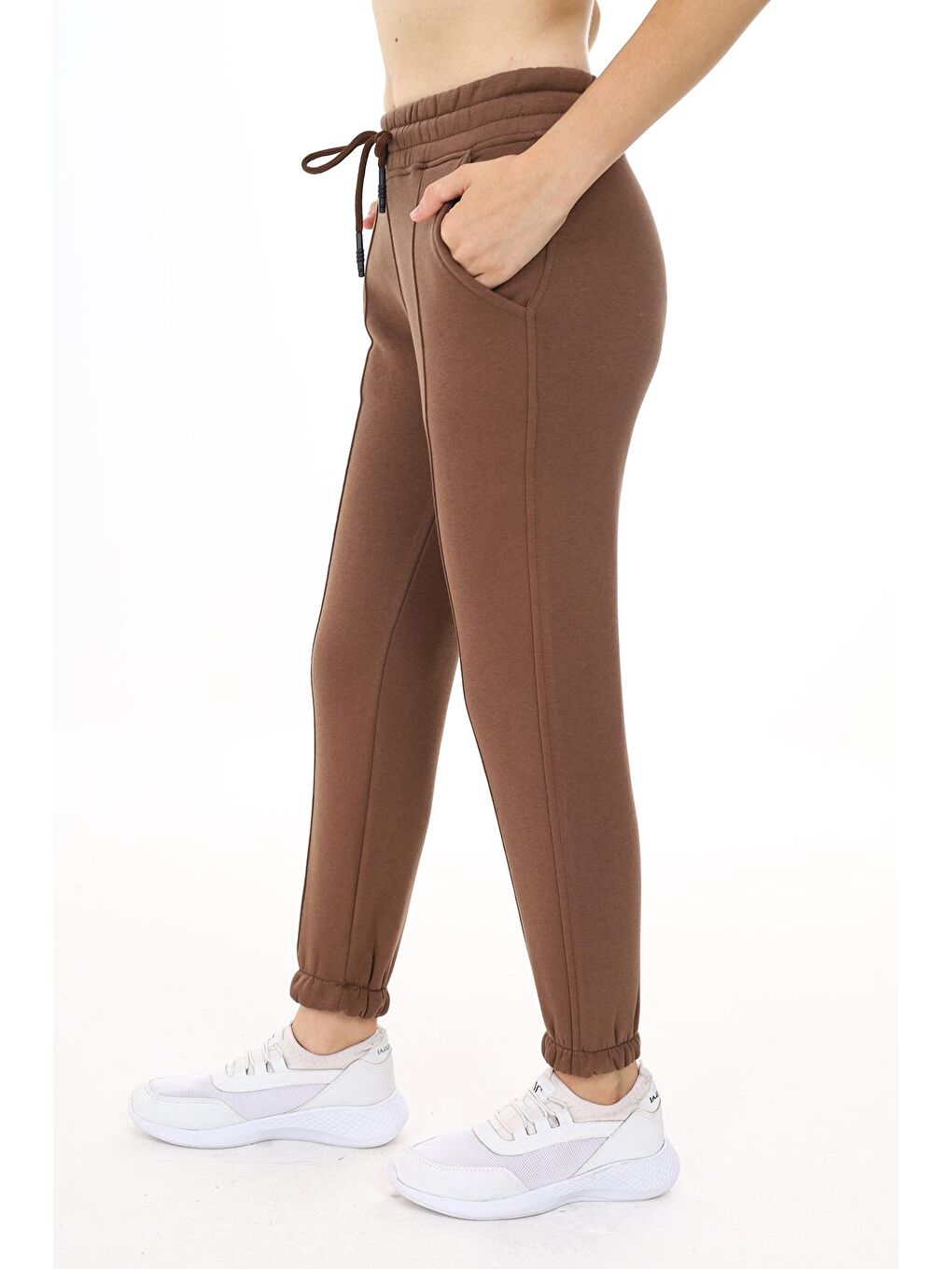 Kahverengi Kız Çocuk Baskısız Eşofman Alt 7-13 Yaş Lx274