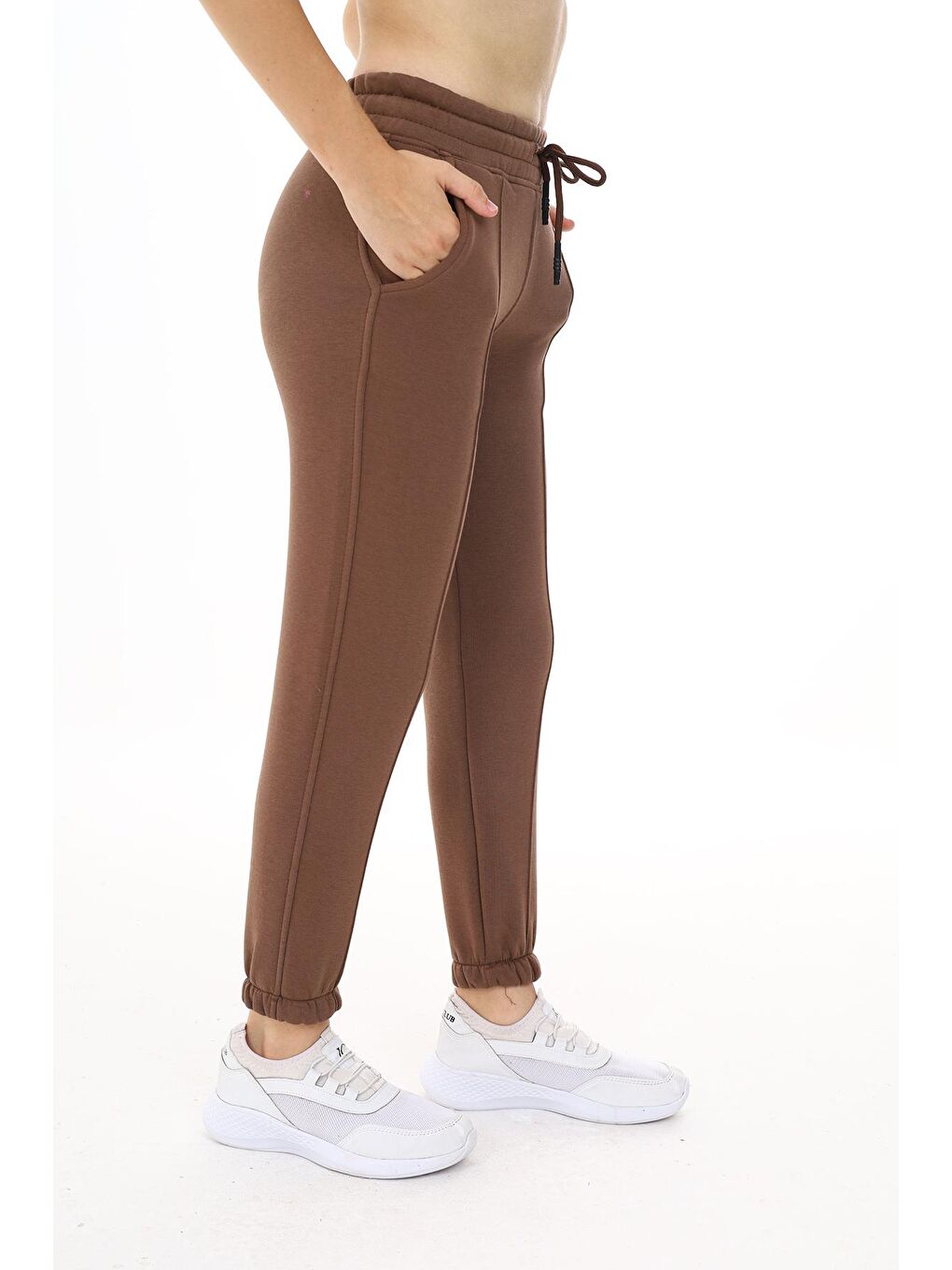 Kahverengi Kız Çocuk Baskısız Eşofman Alt 7-13 Yaş Lx274-2