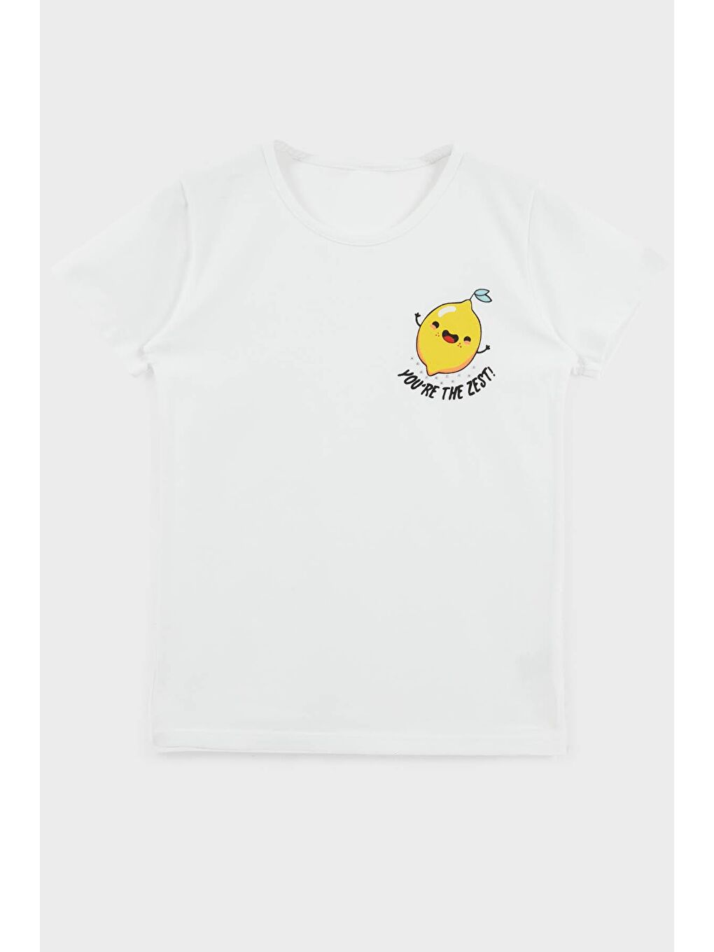 Beyaz Baskılı V Yaka % 100 Pamuk T Shirt 5922614