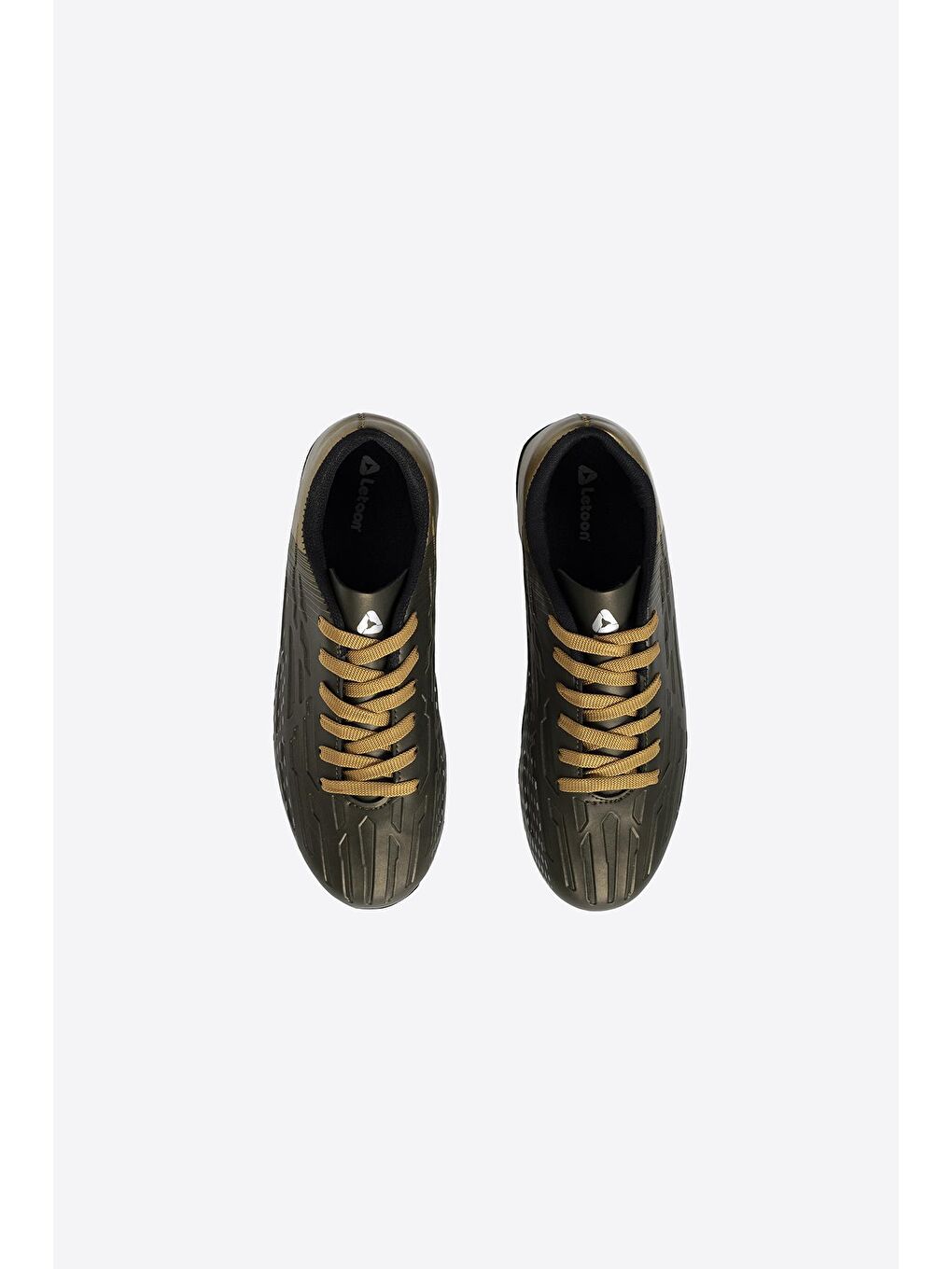 Haki Yuvarlak Burunlu Bağcıklı Baskılı Erkek Krampon Ayakkabı-3