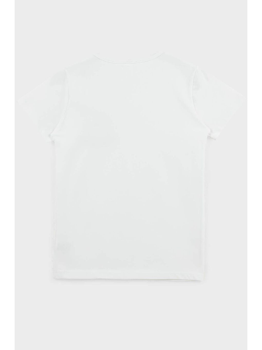 Beyaz Baskılı V Yaka % 100 Pamuk T Shirt 5922614-1