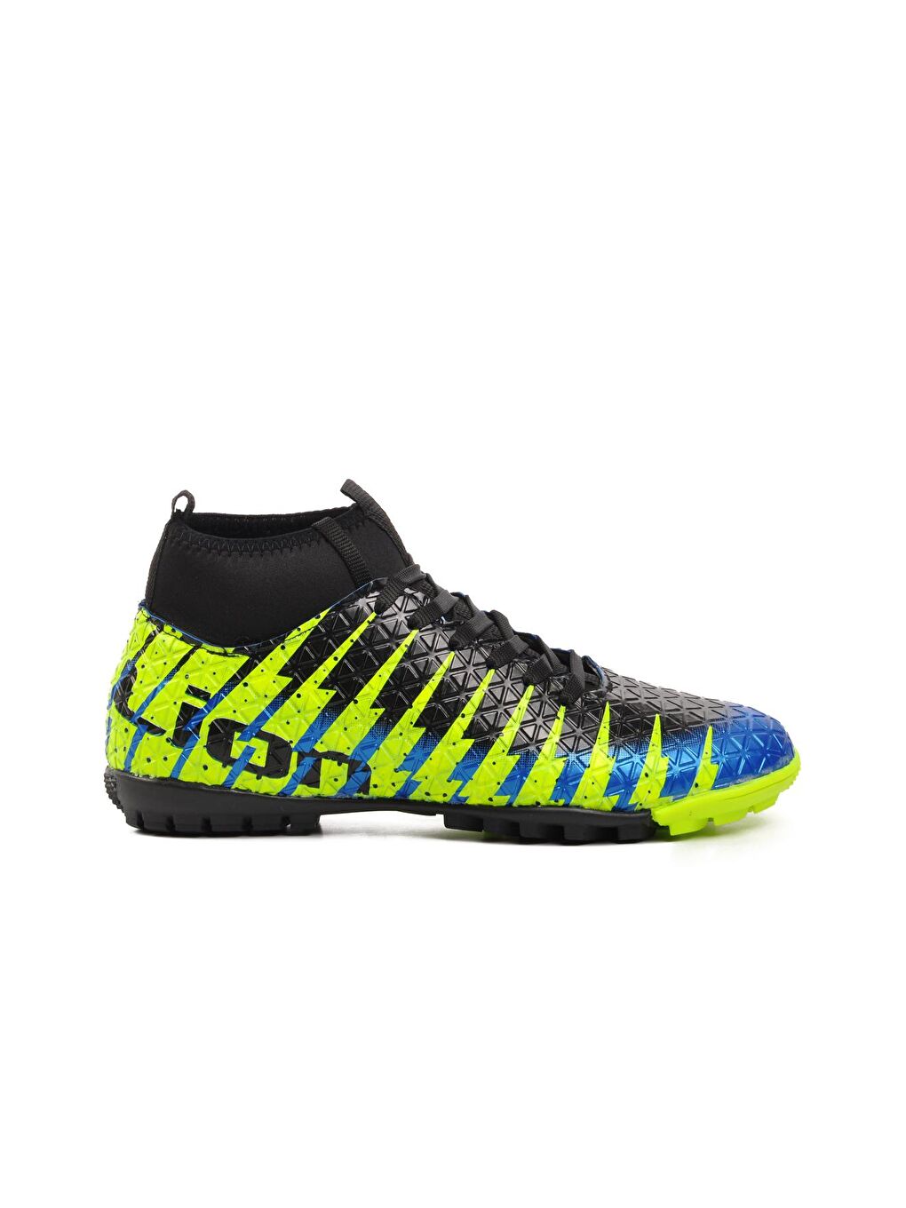 Mavi-Sarı Erkek Çoraplı Halı Saha Ayakkabısı 1453