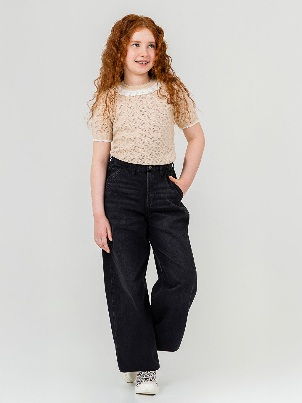 Girls Kız Çocuk Pantolon 10-13 Yaş Siyah