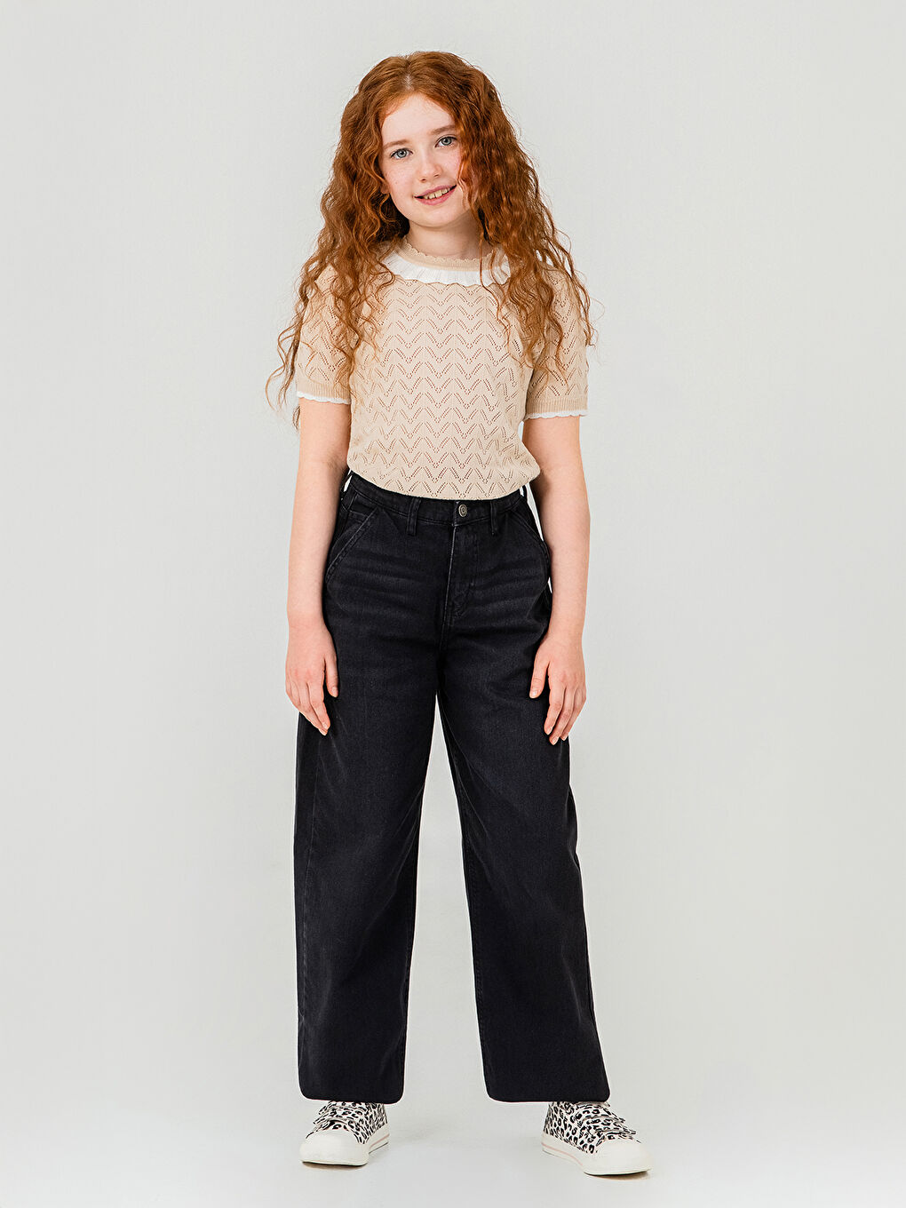 Girls Kız Çocuk Pantolon 10-13 Yaş Siyah-1