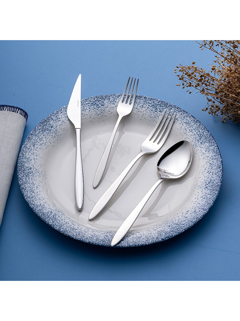 Gri Yakamoz 24 Parça Kutulu Çatal Kaşık Bıçak Takımı-6