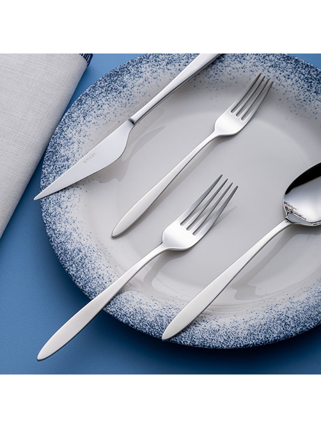 Gri Yakamoz 24 Parça Kutulu Çatal Kaşık Bıçak Takımı-7