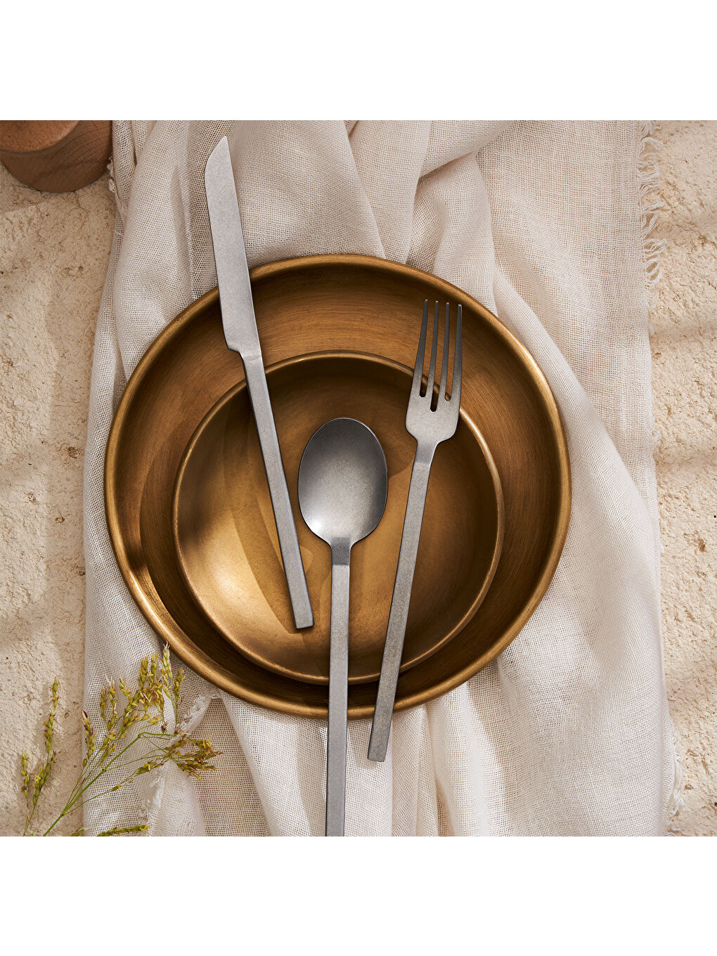 Gri Artisan Storm 18 Parça 6 Kişilik Tatlı Çatal Kaşık Bıçak Seti-4