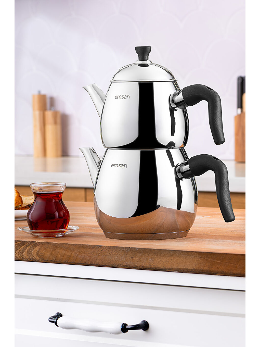 Duru Mini Çaydanlık Takımı Siyah 0.75 - 1.5 Lt-1