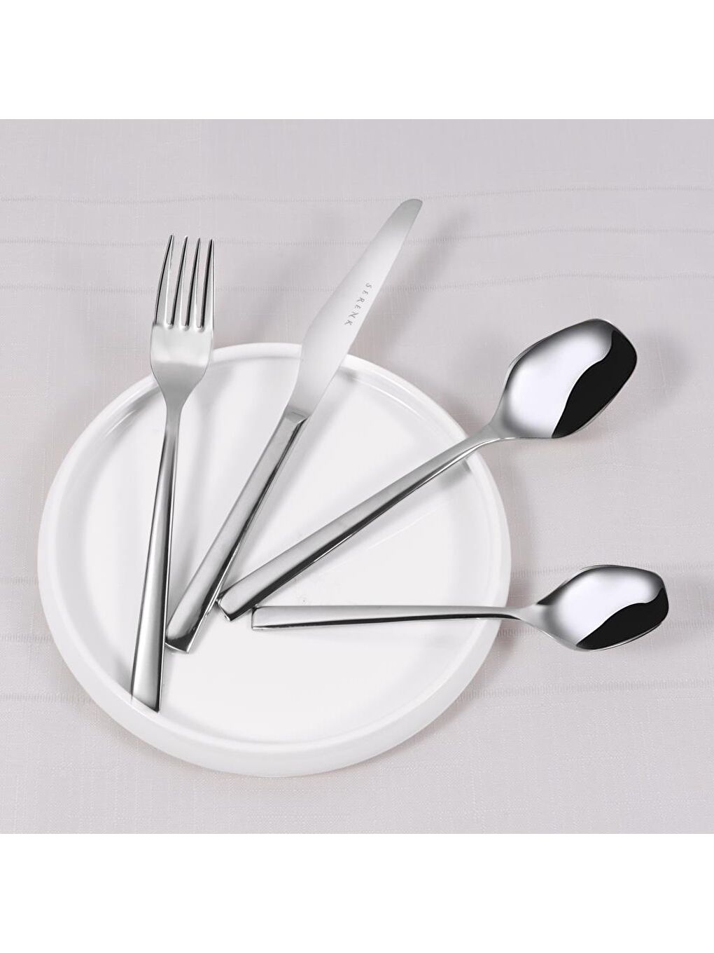 Gri New York Çelik Çatal Kaşık Bıçak Takımı 24 Parça, Premium 18/10 Paslanmaz Çelik Malzeme-1