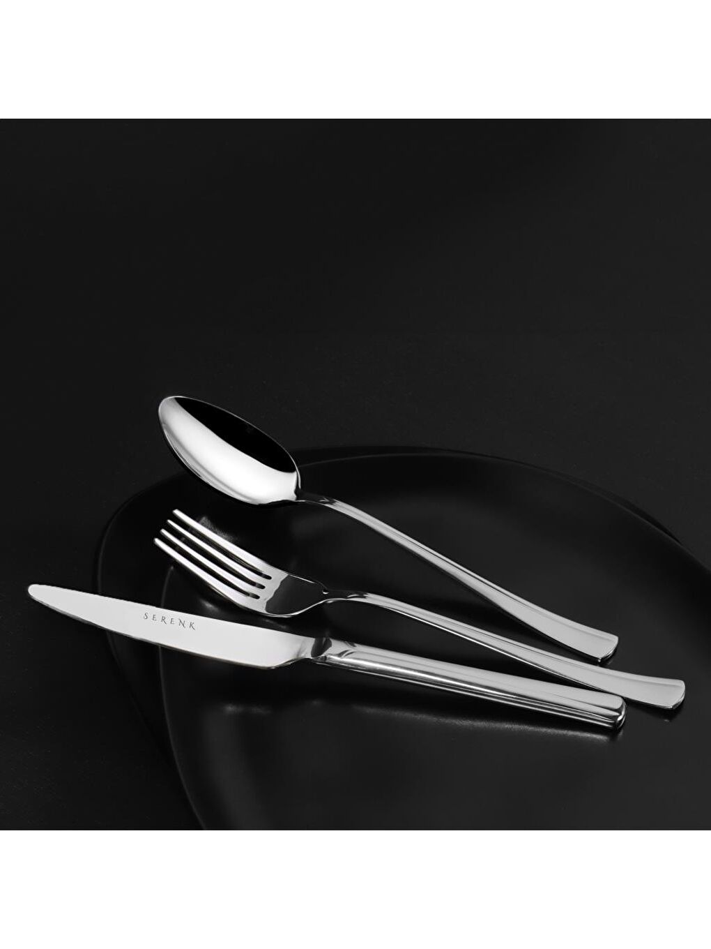 Gri Paris Çelik Çatal Kaşık Bıçak Takımı 18 Parça, Premium 18/10 Paslanmaz Çelik-1