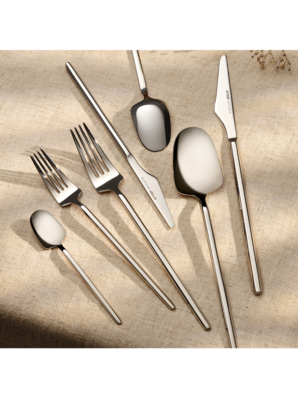 Gri Destrier 84 Parça 12 Kişilik Kutulu Çatal Kaşık Bıçak Takımı-6