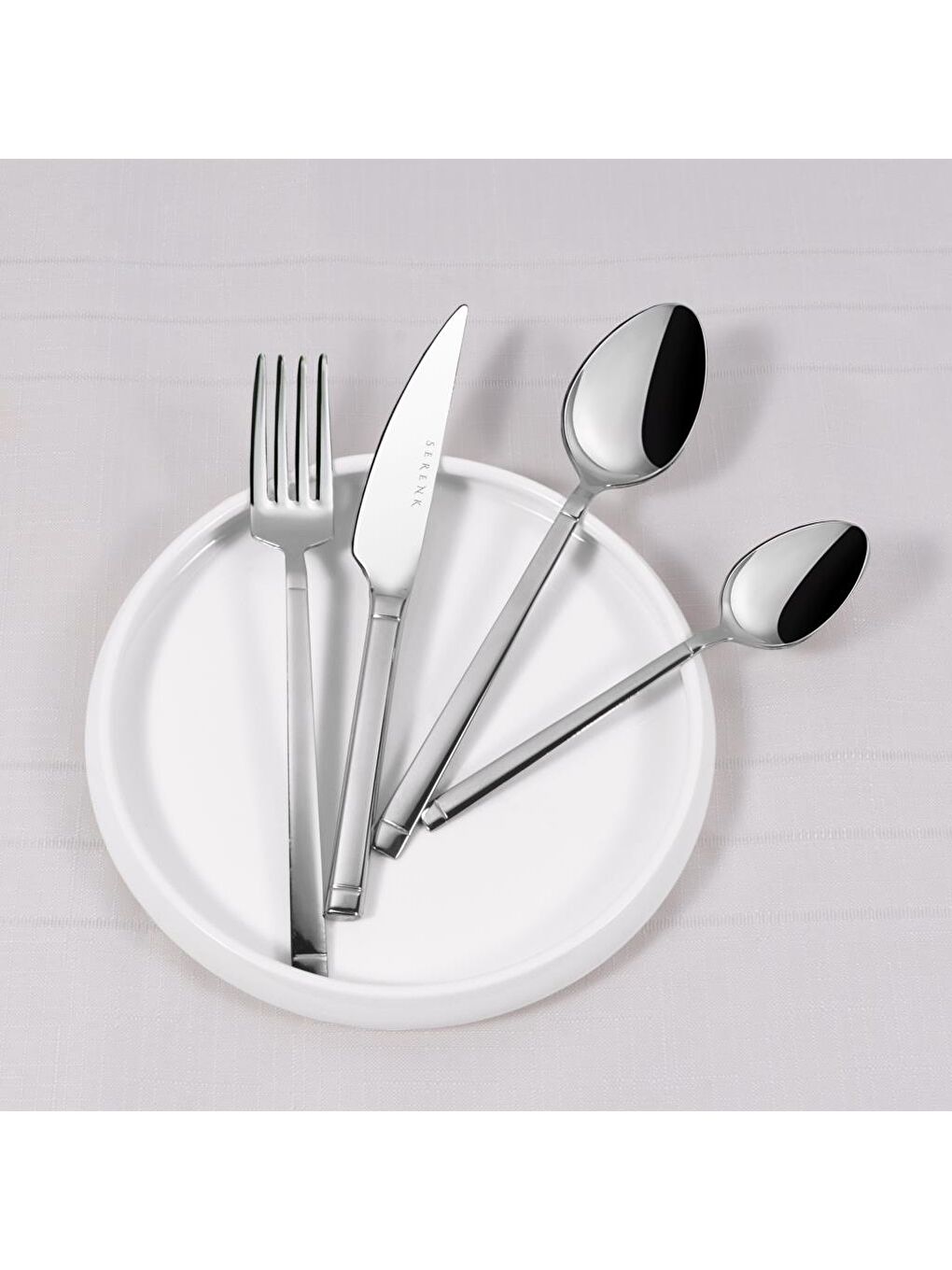 Gri Barselona Çelik Çatal Kaşık Bıçak Takımı 24 Parça, Premium 18/10 Paslanmaz Çelik-3