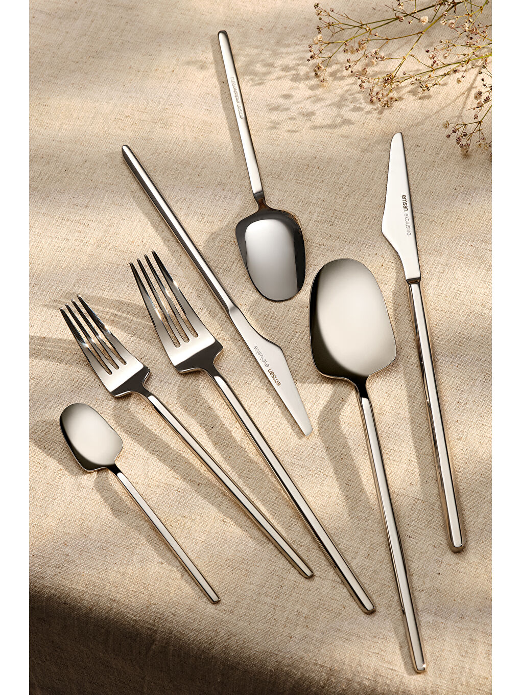 Gri Destrier 84 Parça 12 Kişilik Kutulu Çatal Kaşık Bıçak Takımı-7