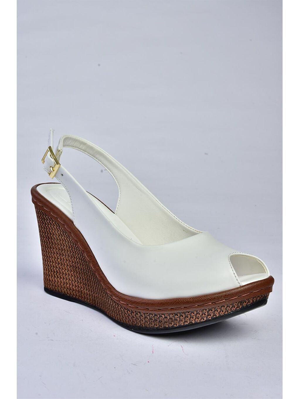 K674040709 Beyaz Dolgu Taban Kadın Ayakkabı-4