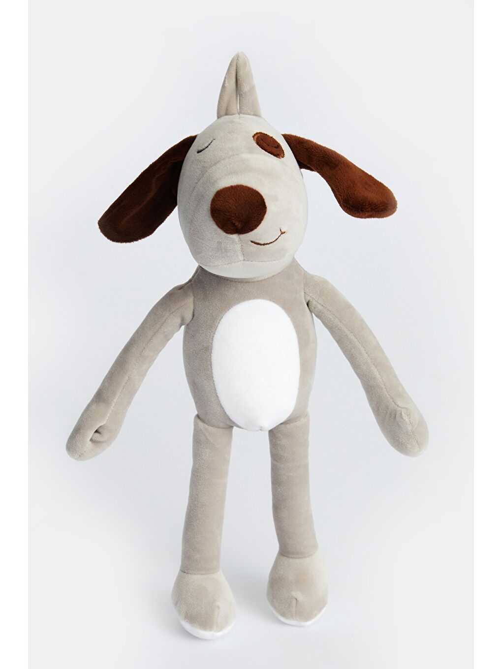 Uzun Bacaklı Köpek Temalı Yastık Pelüş Maskot Oyuncak 30 cm Gri