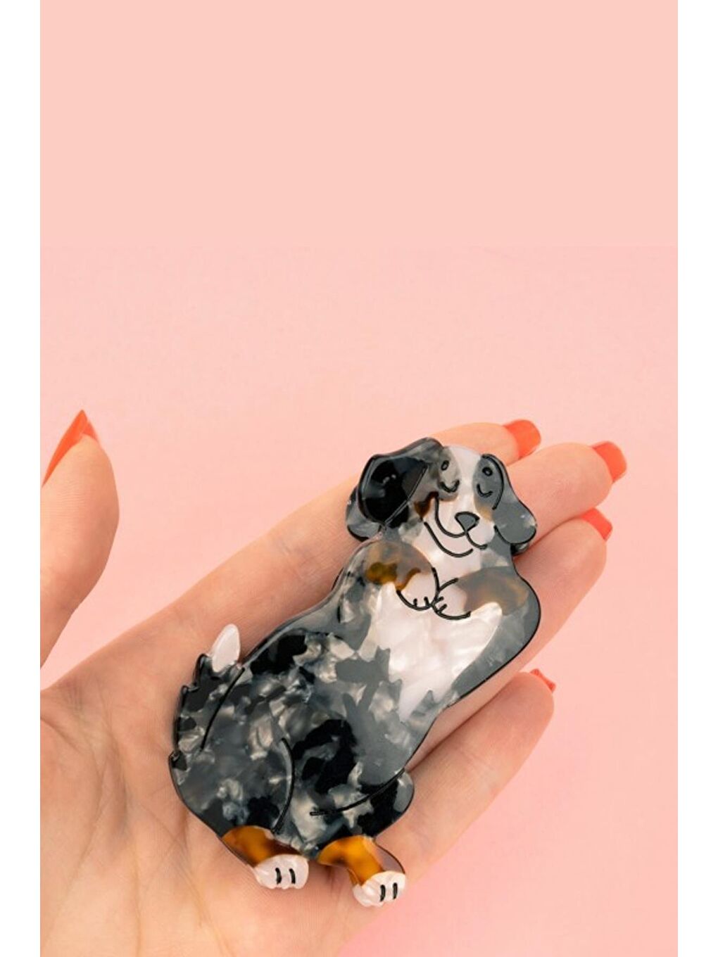 Siyah Bernese Köpekcik Lüks Kemik Mandal Toka-6