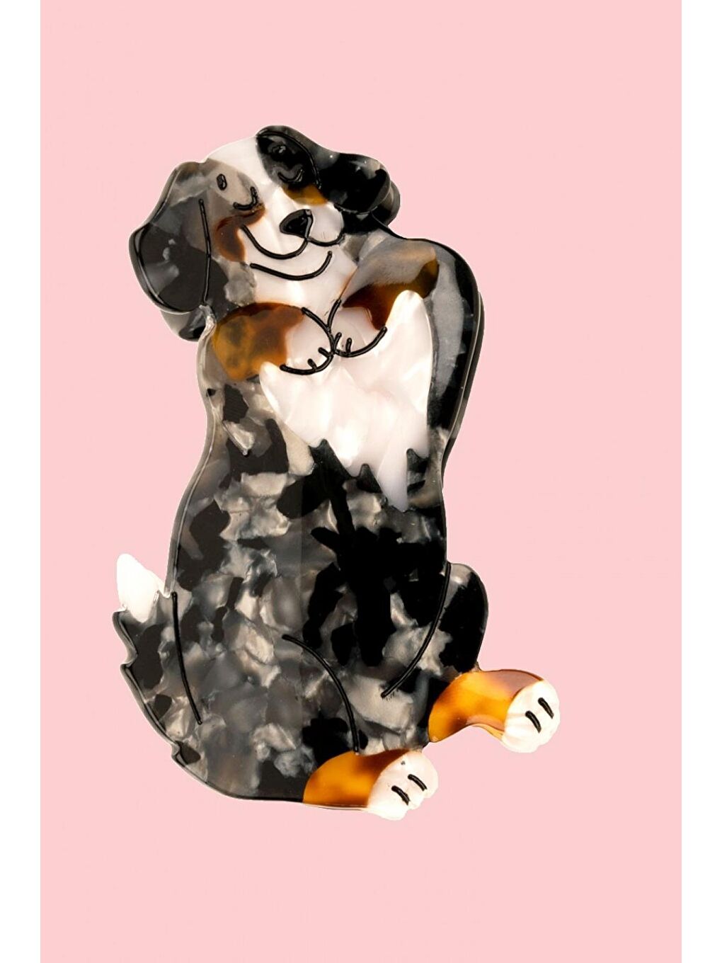 Siyah Bernese Köpekcik Lüks Kemik Mandal Toka-7