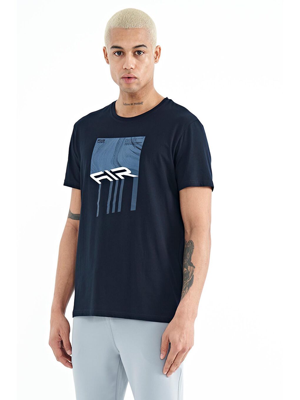 AIR JONES Louis Lacivert Standart Kalıp Erkek T-Shirt - 88202