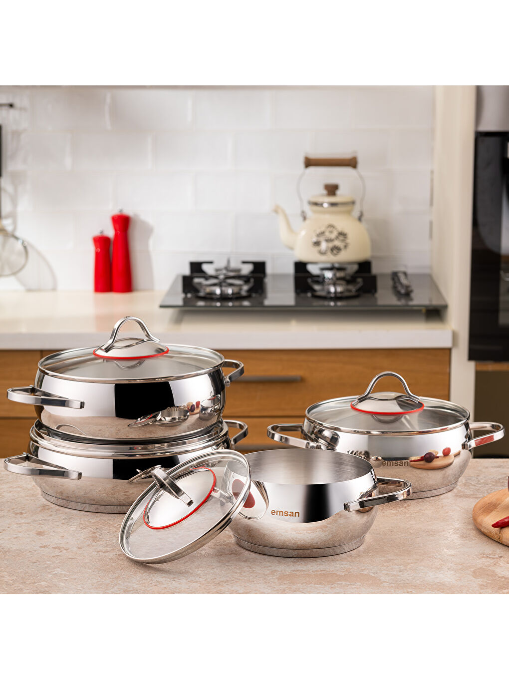 Gri Seylan Tencere Seti 8 Parça-6