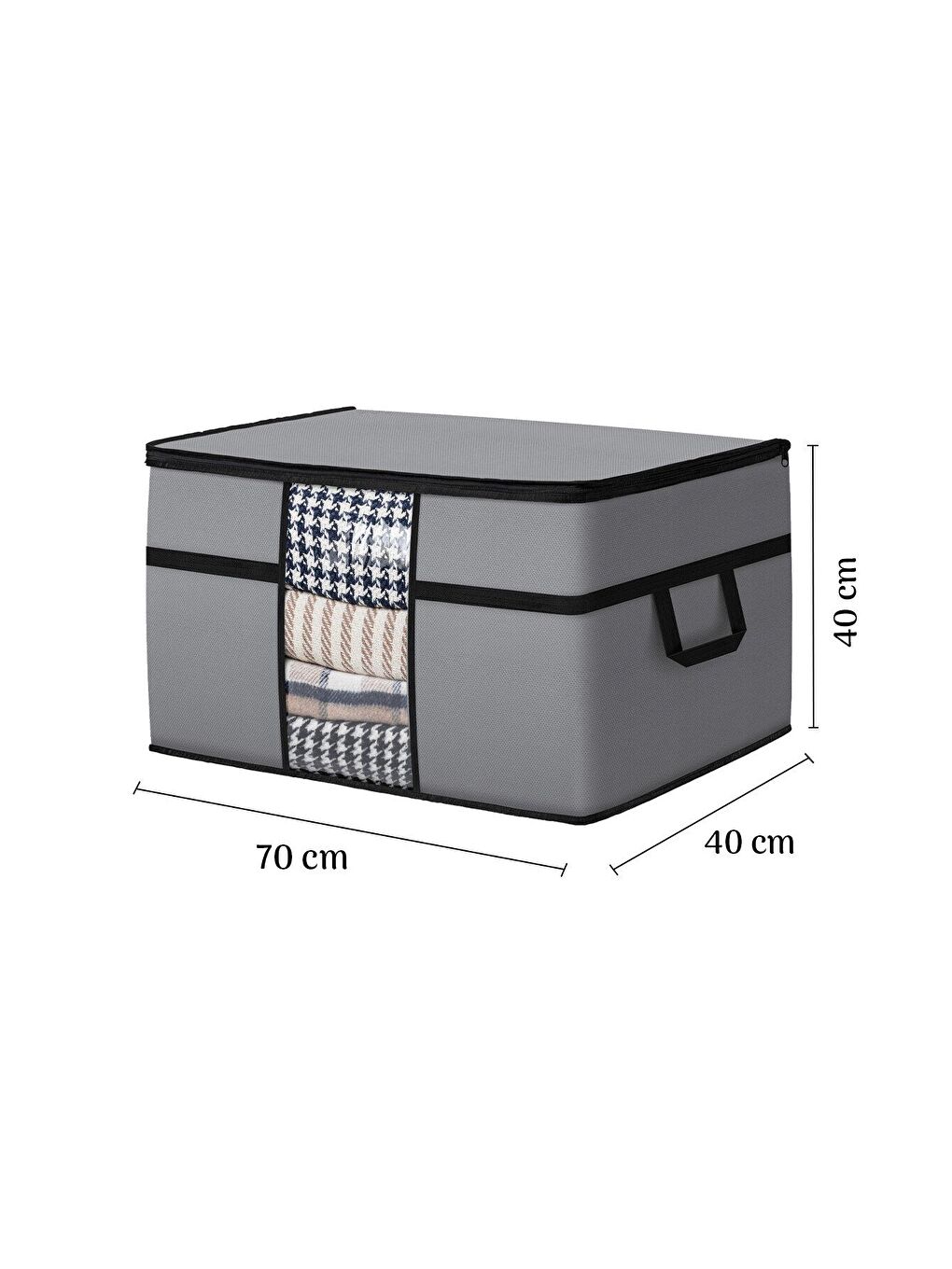 6'lı Mega Boy Yorgan Hurcu 70 x 40 x 40 cm Gri-2