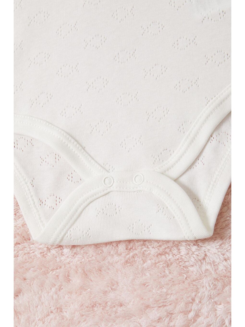 Ekru Kız Bebek Dantel Yakalı Uzun Kol Çıtçıtlı Badi 16842-1