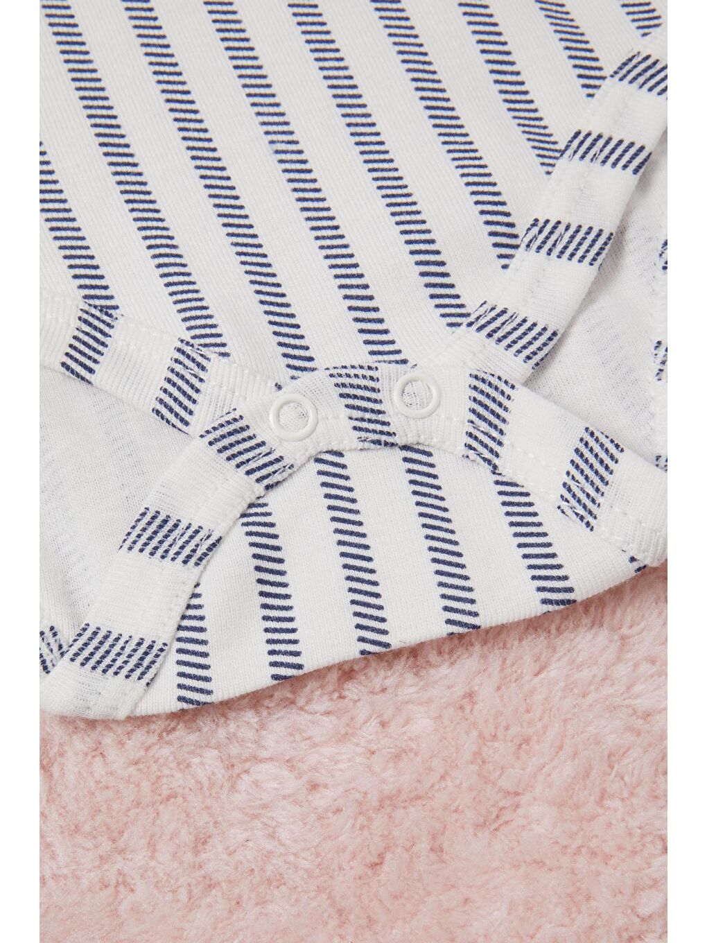 Lacivert Kız Bebek Dantel Yakalı Uzun Kol Çıtçıtlı Badi 16837-2