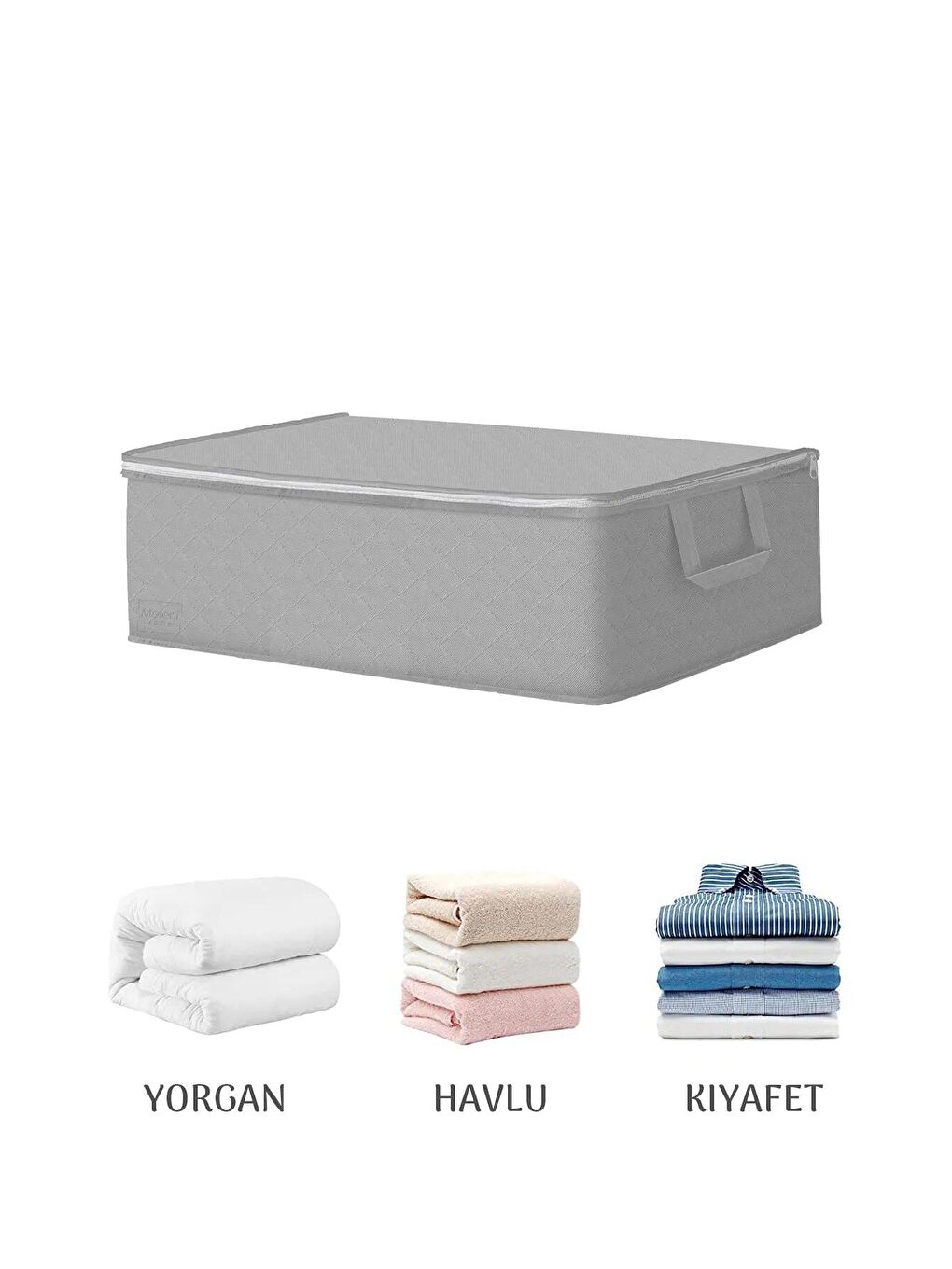 7'li Çekyat Baza Tipi Hurç 64 x 45 x 22 cm Gri-1