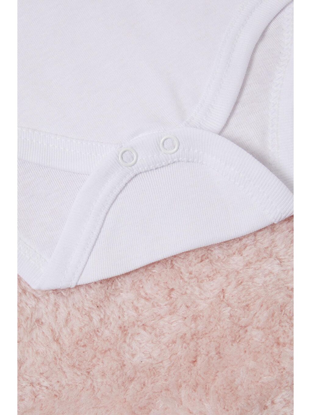 Beyaz Kız Bebek Dantel Yakalı Uzun Kol Çıtçıtlı Badi 16835-3