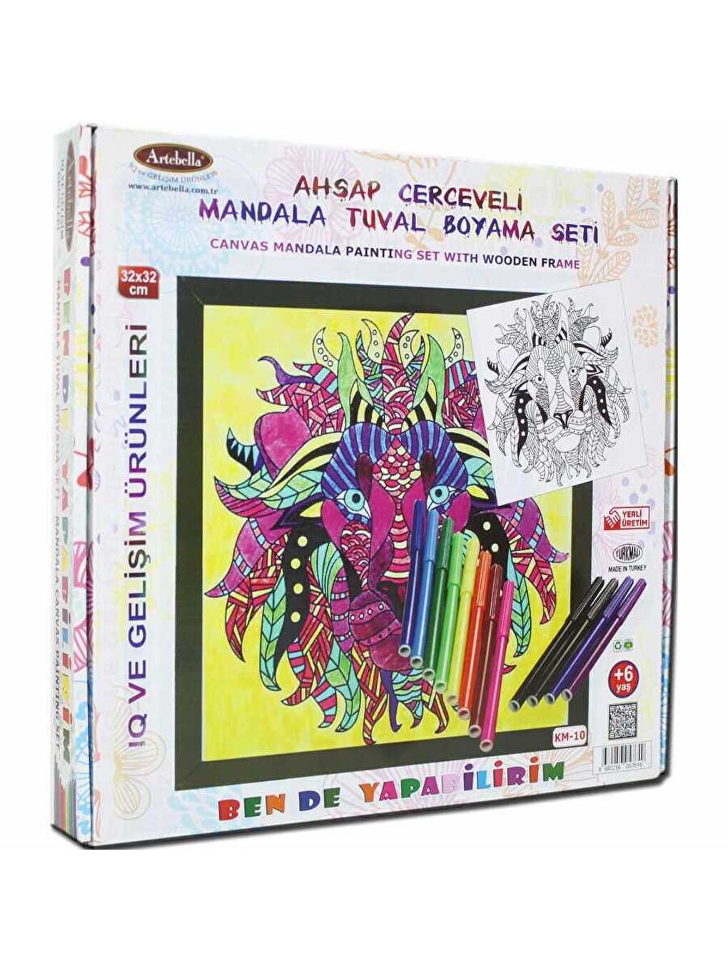 Mandala Tuval Boyama Seti 32x32cm KM-10-3