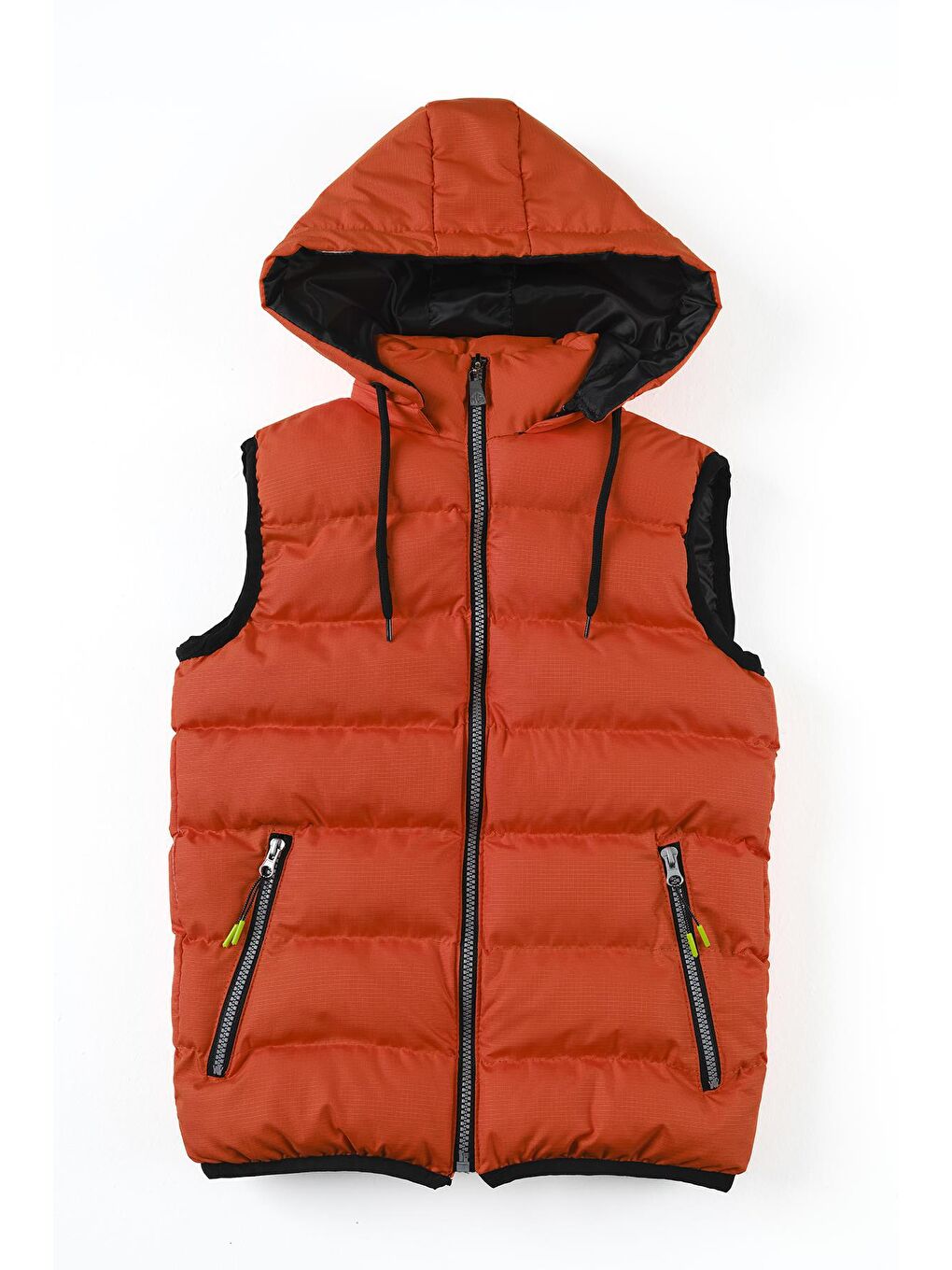 Turuncu Çıkarılan Kapüşonlu Erkek Çocuk Şişme Yelek-1