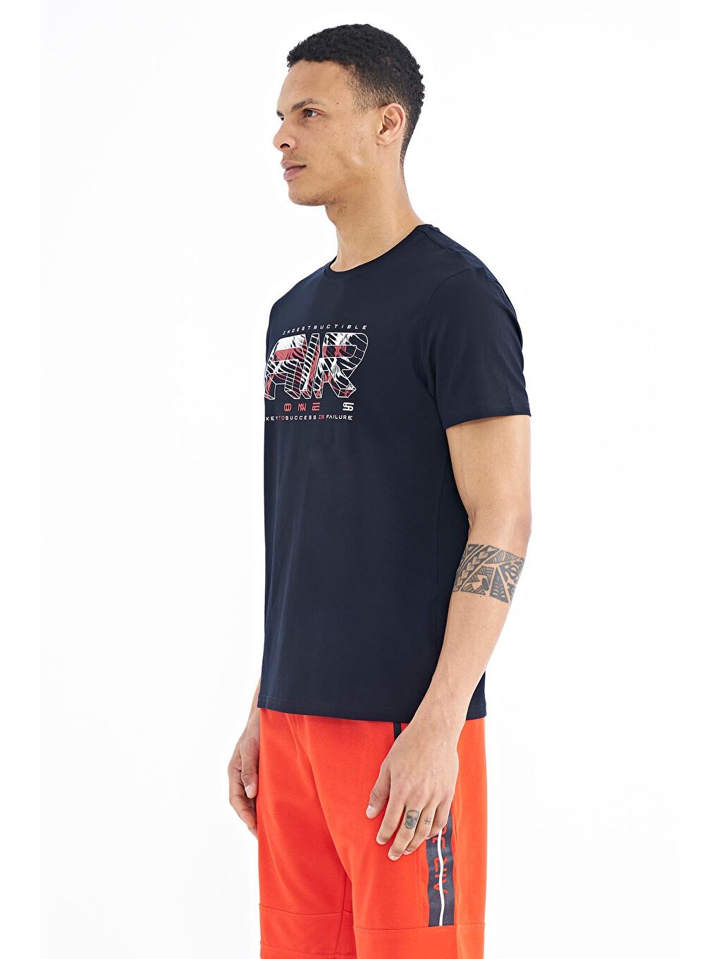 AIR JONES Lacivert Oscar Lacivert Standart Kalıp Erkek T-Shirt - 88226 - 4