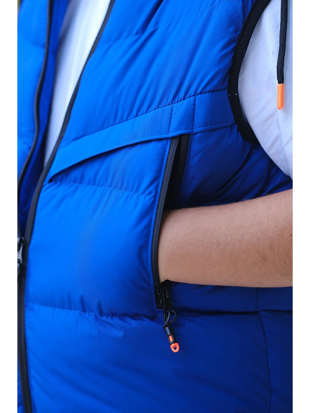 Mavi Kapüşonlu Erkek Çocuk Şişme Yelek YLK 1005Y-4