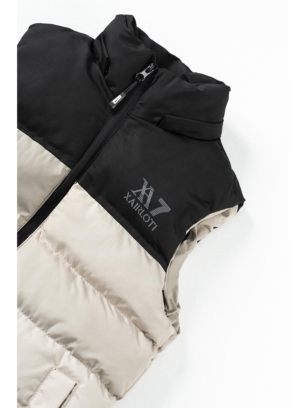 Bej Çıkarılabilir Kapüşonlu Su Geçirmez Erkek Çocuk Şişme Yelek İki Renk-2