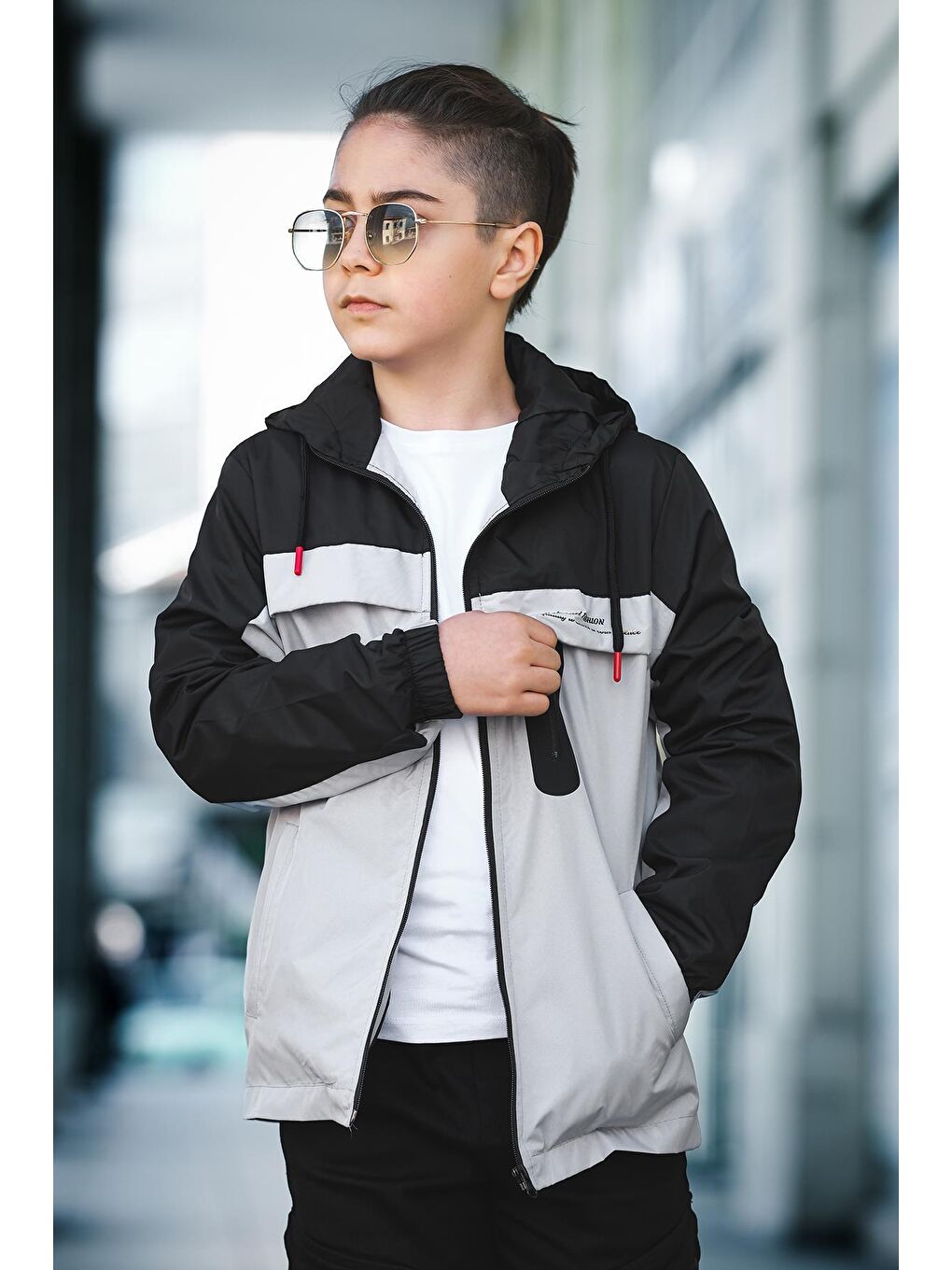 Gri Erkek Çocuk Mevsimlik Mont X.F MM.0013-1